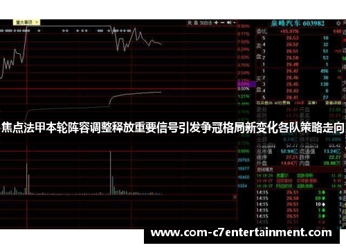 焦点法甲本轮阵容调整释放重要信号引发争冠格局新变化各队策略走向